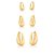 BRINCO TRIO ARGOLA LISO OVAL - Imagem 1