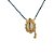 COLAR FOLHEADO 18K PEDRA CRISTAL BULG  BUZIO PENDULO MAO FURTACOR - Imagem 1