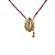 COLAR FOLHEADO 18K PEDRA  ROSA CRISTAL BULG  BUZIO PENDULO MAO - Imagem 1