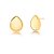 BRINCO FOLHEADO 18K LISO GOTA - Imagem 1
