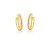 BRINCO FOLHEADA 18K ARGOLA ZIRCONIA 1 COLUNA OVAL - Imagem 1