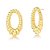 Brinco Folheado 18K Trabalhado Curvo Croissant - Imagem 1