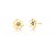 Brinco Folheado 18K  Safira Flor com Zirconia - Imagem 1