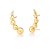 BRINCO BAN. DOURADO CRAV. ZIRC BRANCA DENTE DE SABRE EAR CUFF 4 BOL - Imagem 1