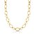 CORRENTE BAN. DOURADO LISO ELO OVAL/REDONDO TRABALHADO INTERCALADO 
FECHO BOIA 13X19MM 45CM - Imagem 1