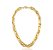 CORRENTE BAN. DOURADO LISO ELO INTERCALADO DUPLO FECHO BOIA 45CM - Imagem 1