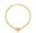 CHOKER BAN. DOURADO CRAV. ZIRC BRANCA PEDRA ESMERALDA ELO GRUMET LEOPARDO - Imagem 1