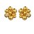 BRINCO PRESSAO BAN. DOURADO CRAV ZIRC BRANCA FLOR 9 BOLA - Imagem 1
