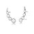 BRINCO BAN. A RODIO CRAV. ZIRC BRANC DENTE DE SABRE EAR CUFF 4 BOLA - Imagem 1