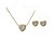 Conjunto Folheado 18k Coraçao em Zirconia - Imagem 1