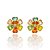 Brinco Folheado 18k Flor em Zirconia Colorida - Imagem 15