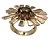 ANEL BAN. DOURADO PEDRA MORGANITA 3 VOLTAS LATERAL OVAL FLOR 26MM (CAT) - Imagem 2