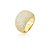 ANEL FOLHEADO 18K CRAV. ZIRC BRANCA - Imagem 1