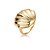 ANEL GRANDE LISO CONCHA TRABALHADO 22MM BAN. DOURADO - Imagem 3