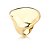 ANEL BASICO LISO CURVO 33X25 BAN. DOURADO - Imagem 1