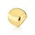 ANEL GRANDE LISO RETANGULAR QUADRADO ABAULADO CURVO 26MM BAN. DOURADO ACETINADO /TAM. 16 - Imagem 1