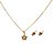 Conjunto Folheado 18k Flor em Zirconia - Imagem 1