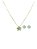 Conjunto Folheado 18k  Flor em Zirconia - Imagem 1