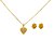 Conjunto Folheado 18k Coraçao com Zirconia - Imagem 1