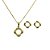 Conjunto Folheado 18k Flor Vazada - Imagem 1