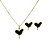 Conjunto Folheado 18k Coraçao Esmaltado - Imagem 1