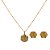 Conjunto Folheado 18k Flor Lisa - Imagem 1