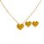 Conjunto Folheado 18k  Coracao Liso - Imagem 1
