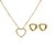 Conjunto Folheado 18k Coraçao Vazado - Imagem 1