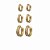 Argola Folheada 18K Trio P M G Com Zirconia Frontal B4282.435 - Imagem 6