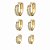 Brinco Folheado 18k Trio com Zirconia PMG - Imagem 2