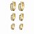 Brinco Folheado 18k Trio com Zirconia PMG - Imagem 1