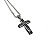 Crucifixo Triade Future Black minimalista [aço Premium] - Imagem 1