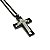 Colar Crucifixo Future Black & Silver [aço PREMIUM] - Imagem 1