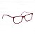 Armação para Óculos de Grau Acetato Rosa Carmim Estampado Interno - Imagem 4