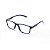 Armação para Óculos de Grau Retangular Acetato Preto e Detalhe Cinza - Imagem 2