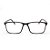 Armação para Óculos de Grau Retangular Acetato Preto Detalhe Amarelo - Imagem 1