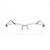 Armação para Óculos de Grau Retangular Metal Cinza Fio de Nylon - Imagem 1