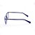 Armação para Óculos de Grau Masculina Retangular Acetato Azul Escuro - Imagem 5
