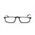 Armação para Óculos de Leitura Retangular Acetato Preto Detalhe Marrom - Imagem 1