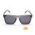 Óculos de Sol Masculino Acetato Cinza Transparente Fosco Lente Preta - Imagem 2