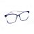 Armação para Óculos de Grau Quadrado Acrílico Azul e Transparente - Imagem 4