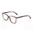 Armação para Óculos de Grau Quadrado Acetato Tartaruga Detalhe Rosa - Imagem 3