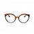Armação para Óculos de Grau Redondo Acetato Transparente Marrom Vogue - Imagem 1
