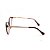 Armação para Óculos de Grau Feminino Gatinho Marsala Escuro com Acrílico - Imagem 3