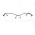 Armação para Óculos de Grau Retangular Fio de Nylon Metal Cinza - Imagem 2