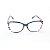 Armação para Óculos de Grau Feminino Oval Azul Estampado - Imagem 1