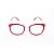 Armação para Óculos de Grau Feminino Gatinho Oval Vermelho Vibrante - Imagem 1