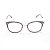 Armação para Óculos de Grau Feminino Ovalado Gatinho Acrílico Cinza - Imagem 1