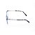 Armação para Óculos de Grau Feminino Quadrado Acetato Azul - Imagem 4