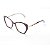 Armação para Óculos de Grau Feminino Acetato Gatinho Marrom com Creme - Imagem 3